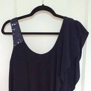 Betsy & Adam Navy Blue Party Cocktail Dress